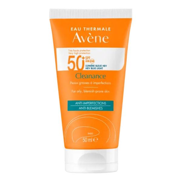 AVENE SOLAIRE CLEANANCE SPF50+ 50ml - Peaux Sensibles Grasses à Tendance Acnéique