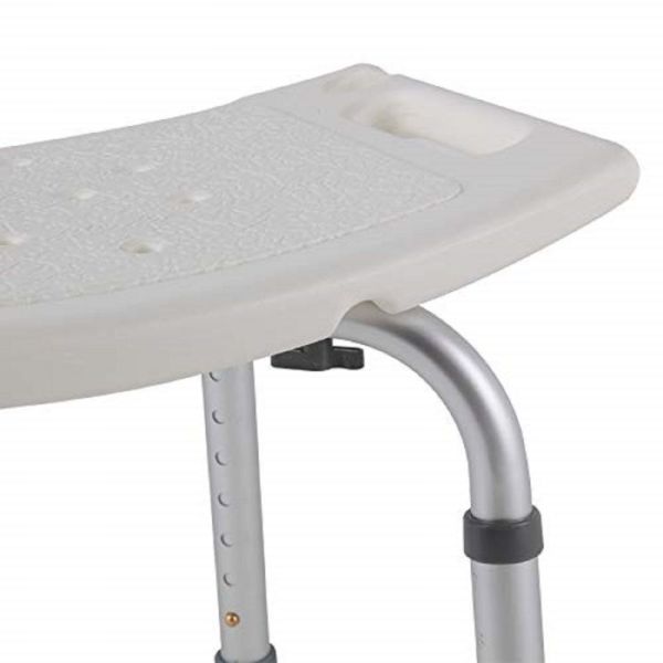 BETTERLIFE le Tabouret de Douche Large Assise avec Poignées, Réglable en Hauteur - 1 unité