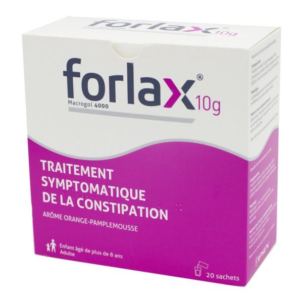 Forlax 10 g, poudre pour solution buvable - 20 sachets-doses