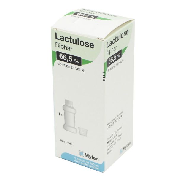 Lactulose Biphar 66,5%, solution buvable - Flacon 200 ml