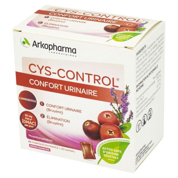 CYS CONTROL 36mg Sachets - Complément Alimentaire Aidant à Traiter les Infections Urinaires