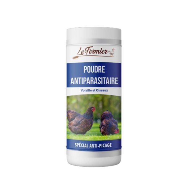 LE FERMIER Poudre Antiparasitaire 300g - Spécial Anti-Piquage - Oiseaux et Volailles (Poule, Canard, Dinde, Oie)