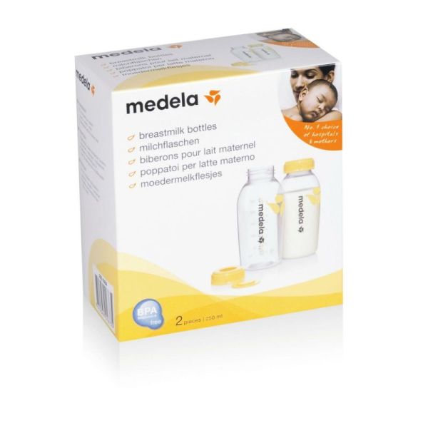 MEDELA Biberon Ré-utilisable pour Lait Maternel - Lot de 2 - 250ml x 2 -  7612367016735