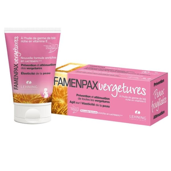 FAMENPAX VERGETURES Crème 125ml - Prévention, Atténuation, Elasticité de la Peau