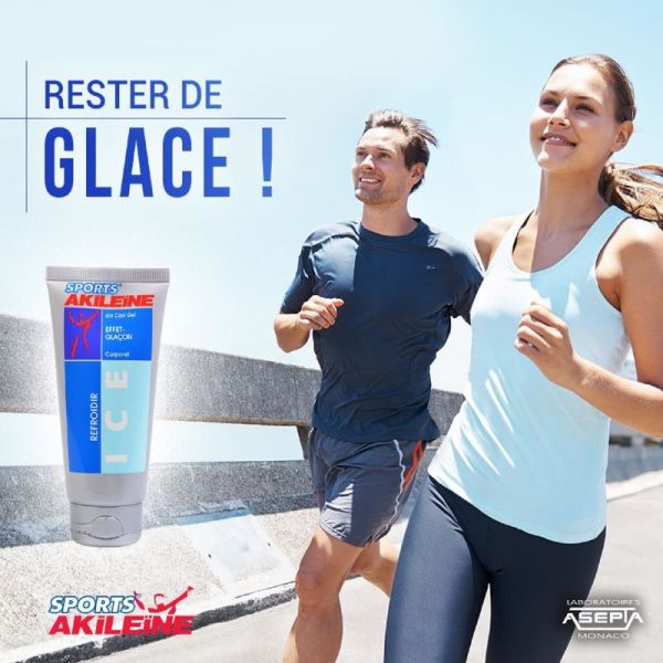 AKILEINE SPORTS ICE Gel 75ml - Effet Glaçon, Fraîcheur Immédiate et Intense