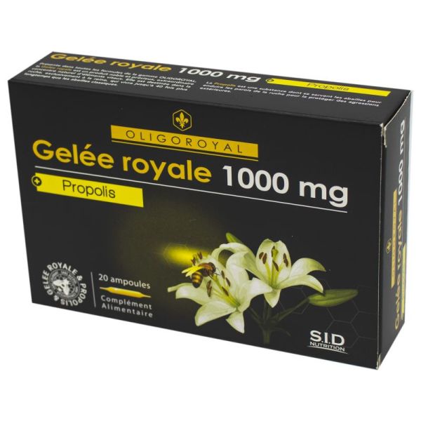 OLIGOROYAL Gelée Royale 1000 mg PROPOLIS - Défenses de l' Organisme - 20 Ampoules