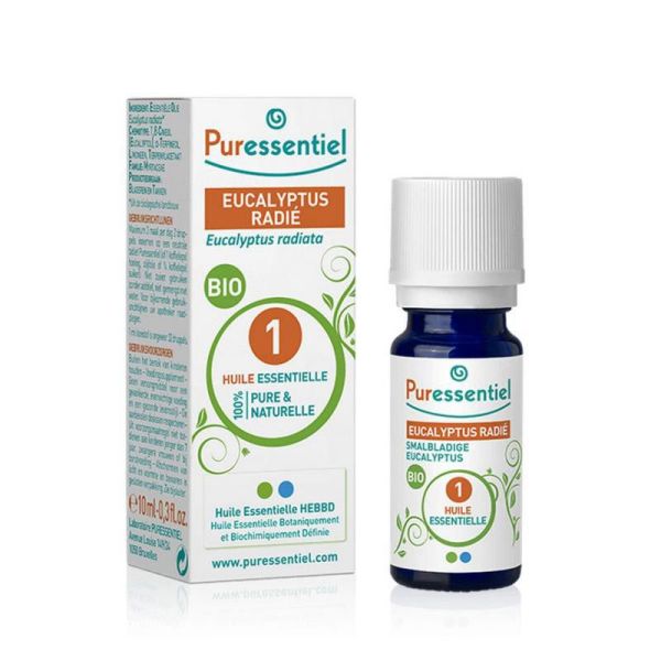 PURESSENTIEL BIO Eucalyptus radié 10ml - Huile Essentielle Eucalyptus radiata