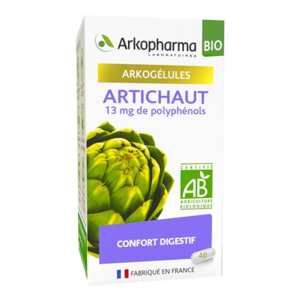 ARKOGELULES BIO Artichaut 13mg de Polyphénols - Bte/40 - Confort Digestif