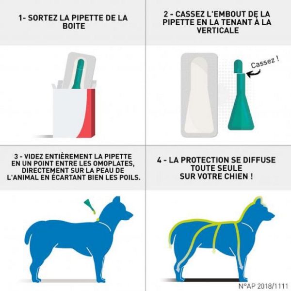FRONTLINE SPOT ON Chien XL (40 à 60kg) 4 Pipettes de 4.02ml, Anti Parasitaires (Puces, Tiques, Poux)