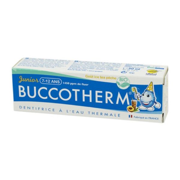 Buccotherm Bio Junior Dentifrice Enfant 7 A 12 Ans Gout Ice Tea Peche Gel Fluore Buccotherm Bio Junior Dentifrice Enfant 7 A 12 Ans Gout Ice Tea Peche Gel Fluore