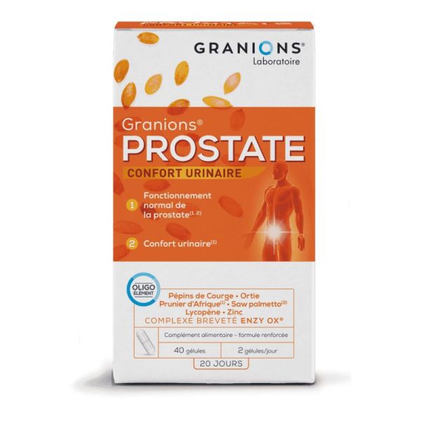 GRANIONS Prostate - Complément Alimentaire Contribuant au Fonctionnement Normal de la Prostate et du