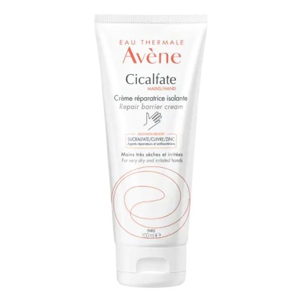 AVENE CICALFATE Mains - Crème Réparatrice Isolante - Peaux Irritées, Sèches, Sensibles - T/100ml