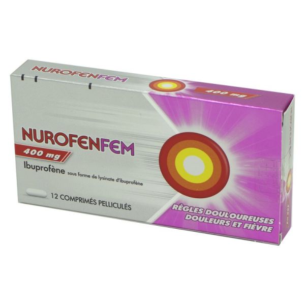 Nurofenfem 400 mg, 12 comprimés pelliculés
