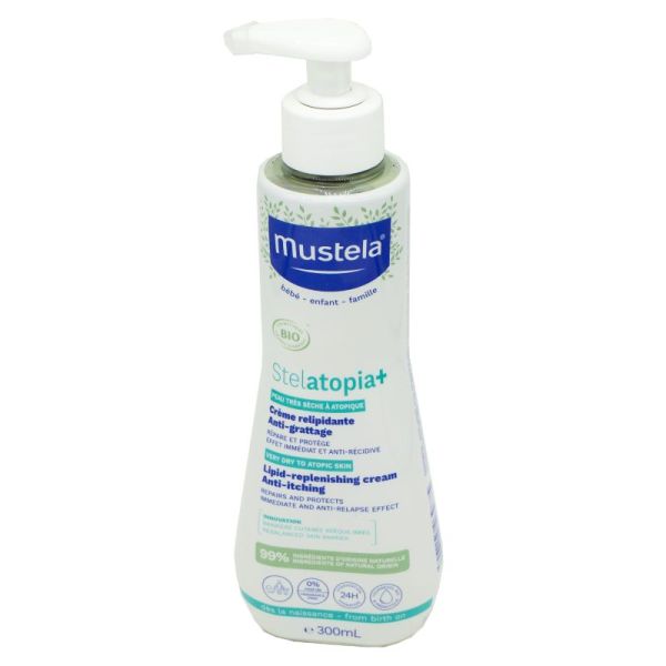 MUSTELA STELATOPIA+ Crème Relipidante Anti Grattage 300ml - Peau très Sèche à Atopique