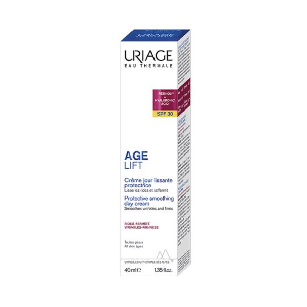 URIAGE AGE LIFT Crème Jour Lissante Protectrice SPF30 40ml - Anti-âge, Rides, Fermeté - Photoprotection Toutes Peaux