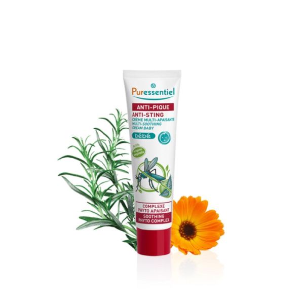 PURESSENTIEL ANTI-PIQUE Crème Multi Apaisante Bébé 30ml - Soin Après Piqûres Insectes et Végétaux