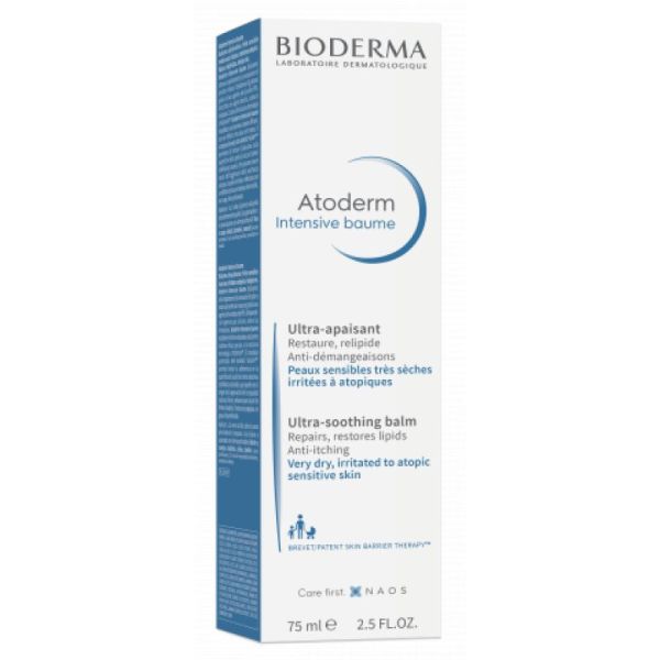 BIODERMA Atoderm Intensive Baume 75ml Ultra Apaisant - Peaux Sensibles Très Sèches Irritées Atopiques