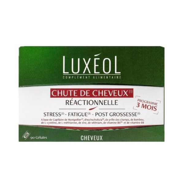 LUXEOL CHEVEUX Chute de Cheveux Réactionnelle 90 Gélules