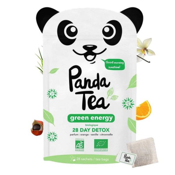 PANDA TEA Green Energy Thé Vert Energisant 28 sachets