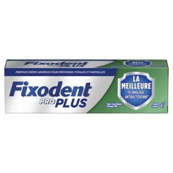 FIXODENT Pro Plus Anti Bactérien - Menthe Fraîche - T/40g