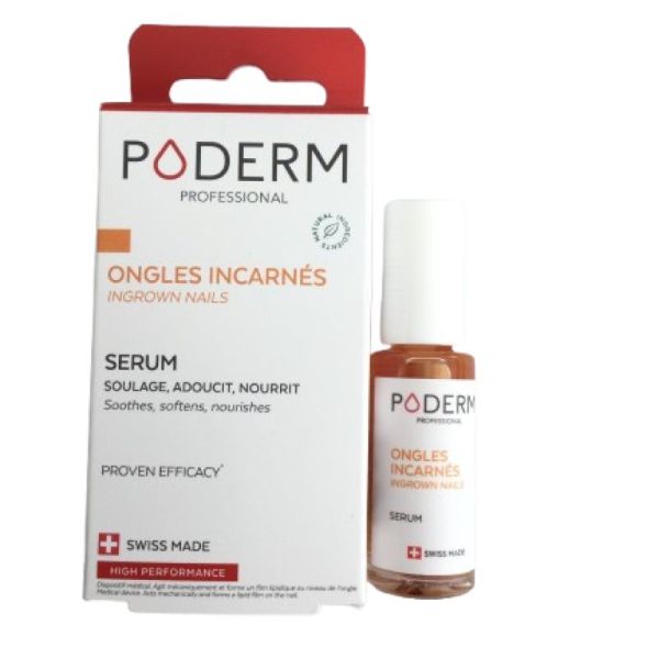 PODERM PROFESSIONAL Huile Sérum Apaisante 8ml - Ongles Incarnés, Courbés - 100% Naturel