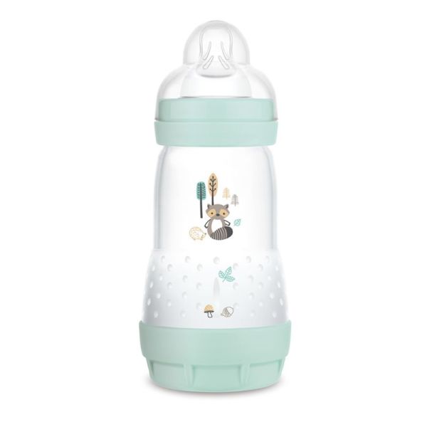 MAM Biberon Easy Start Anti-Colique (320 ml), biberon bébé idéal pour  l'allaitement mixte, tétine débit 3, base aérée anti-colique, Aqua :  : Bébé et Puériculture