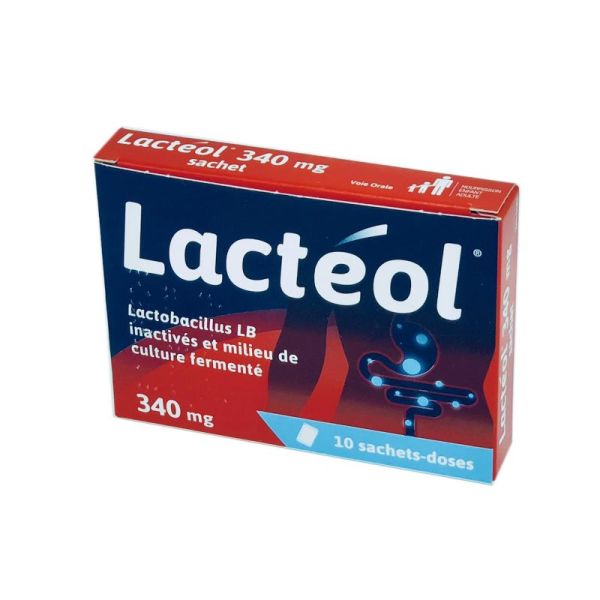 Lactéol Poudre pour suspension buvable 340 mg, boîte 10 sachets