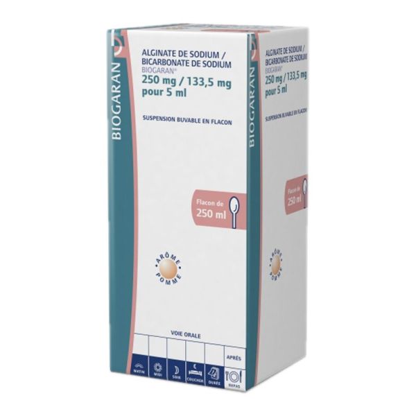 Alginate Bicarbonate De Sodium Biogaran Flacon 250 Ml Alginate Bicarbonate De Sodium Biogaran Flacon 250 Ml