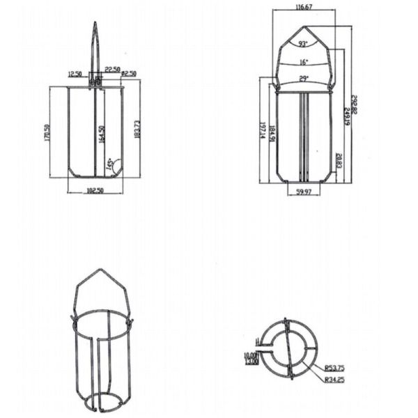 Panier Porte Sérum 1000ml Rilsané Plastifié Blanc - V3918 - 1 Unité