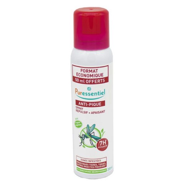 PURESSENTIEL ANTI-PIQUE Spray Répulsif et Apaisant 200ml - Zones Infestées