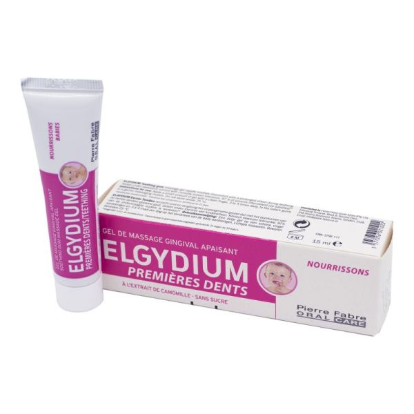 ELGYDIUM Premières Dents 15ml - Gel de Massage Gingival Apaisant sans Sucre