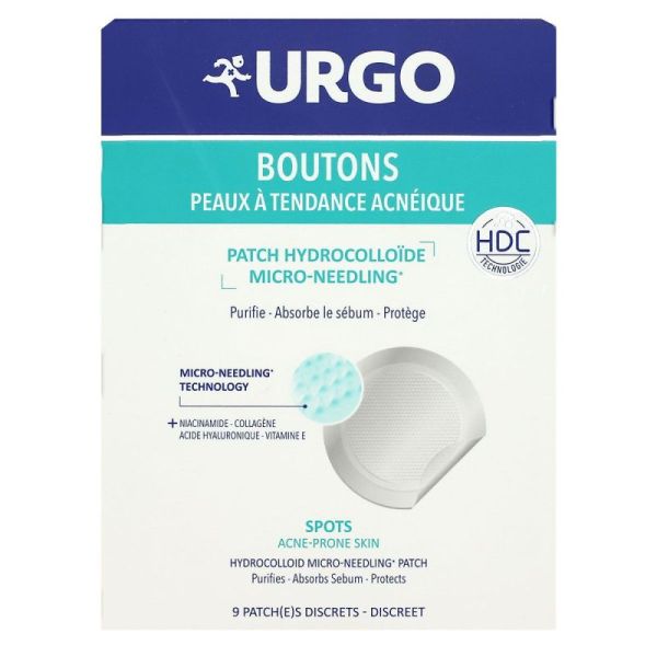 urgo - 9 patchs hydrocolloide micro-Needling boutons