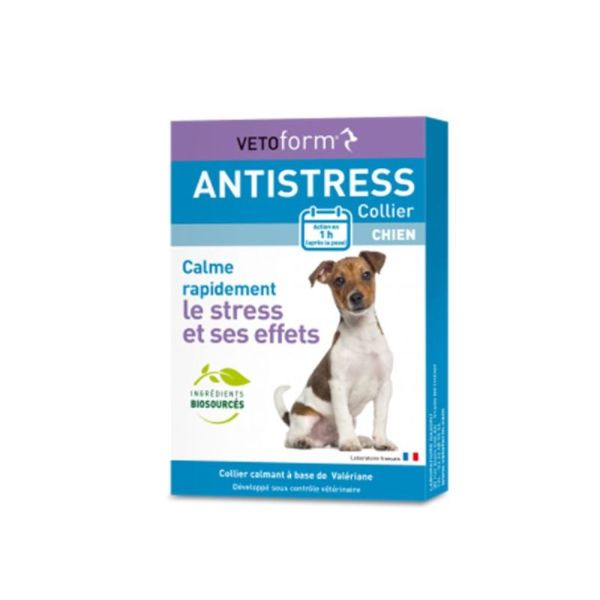 VETOFORM ANTISTRESS Chien 1 Collier Calmant - Valériane et Lavande biosourcées