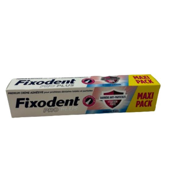 FIXODENT Pro Plus Soin Anti Particules 57g - Crème Adhésive pour Prothèses Dentaires - 8006540331750