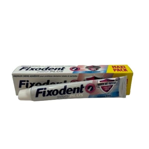 FIXODENT Pro Plus Soin Anti Particules 57g - Crème Adhésive pour Prothèses Dentaires - 8006540331750