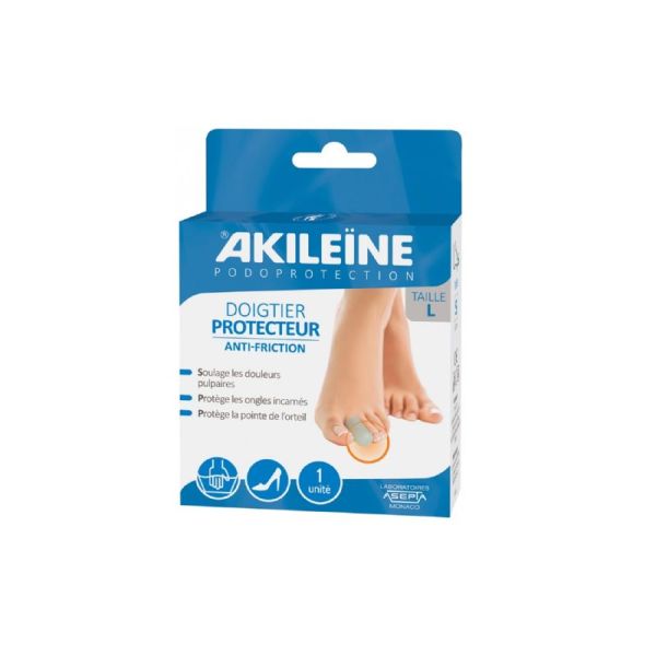 AKILEINE PODOPROTECTION 1 Doigtier Protecteur Anti-Friction - Cors pulpaires, Ongles Incarnés, Douleurs Digitales