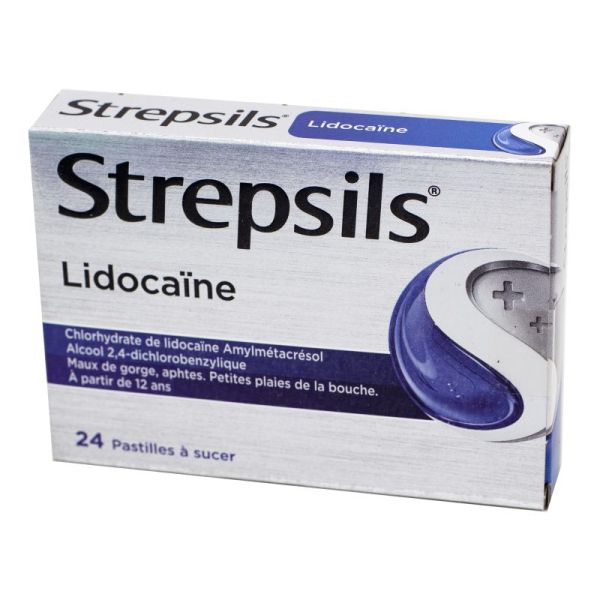 STREPSILS fraise sans sucre 24 pastilles - Pharma-Médicaments.com