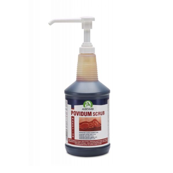 POVIDUM SCRUB Savon 750ml - Désinfectant et Nettoyant Cutané pour Cheval