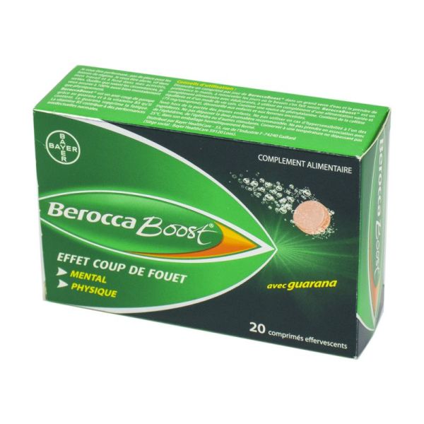 BEROCCA BOOST - Guarana Vitamines B, C - Bte/20 comprimés effervescents - BAYER