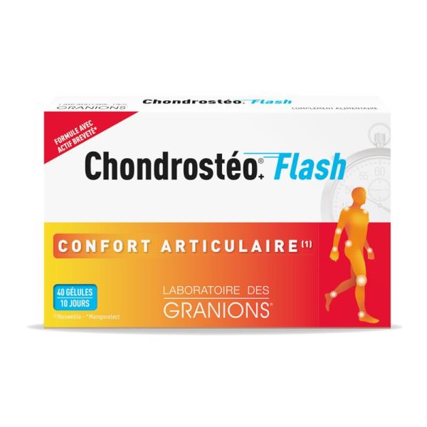 CHONDROSTEO FLASH Articulations - Complément Alimentaire à Base de Mangoselect, Harpagophytum, Boswe