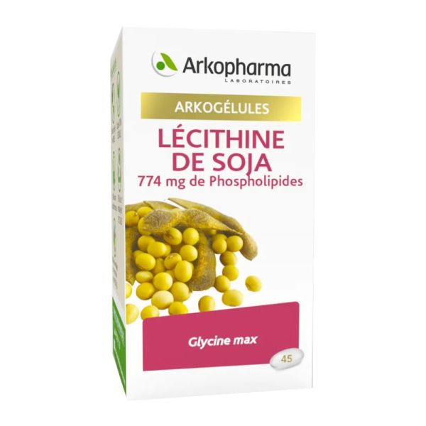 ARKOGELULES Lécithine de Soja 774mg de Phospholipides - Bte/45 - Cholestérol, Glycine Max