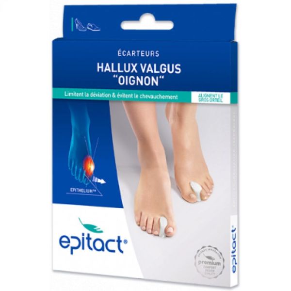 EPITACT Ecarteur Oignon Hallux Valgus Bte/2 - Pour Eviter le Chevauchement - Bte/2