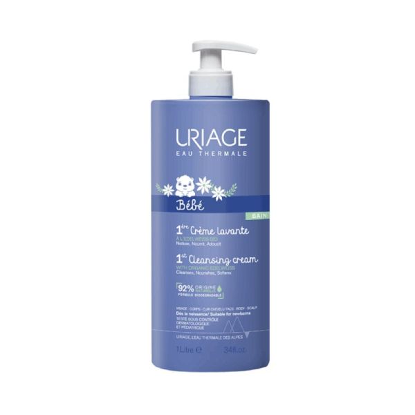 URIAGE BEBE 1er SOIN Crème Lavante 1 Litre - A l' Edelweiss Bio