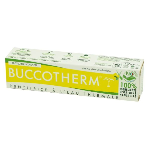 BUCCOTHERM BIO Protection Complète Dentifrice 75ml - Goût Citron Eucalyptus