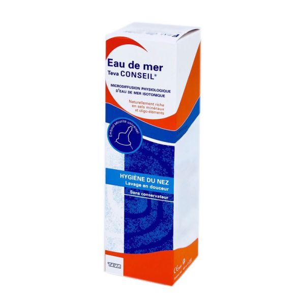 EAU DE MER SPRAY Teva Conseil - Hygiène du Nez - Lavage en Douceur - Adulte et Enfant - Spray/100ml