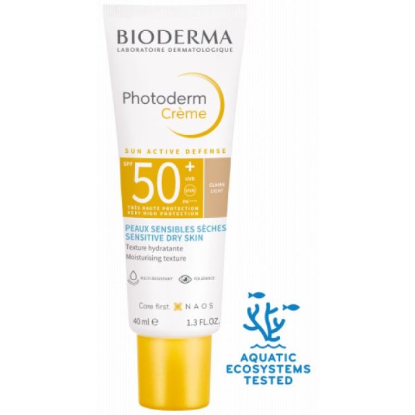 PHOTODERM Crème Claire SPF50+ 40ml - Peaux Claires Sensibles Normales à Sèches