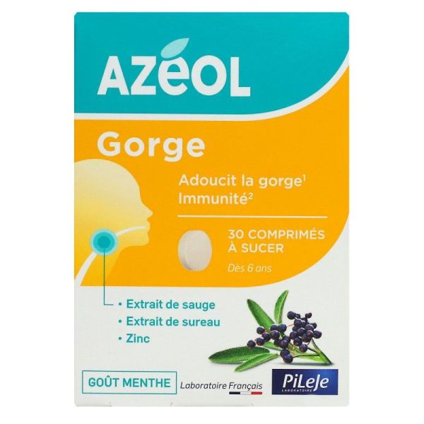 Azéol 30 comprimés à sucer goût menthe