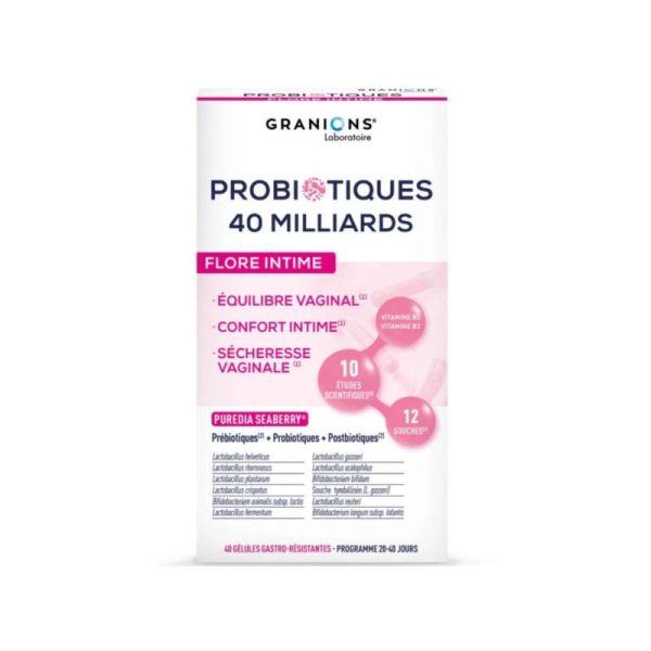 GRANIONS - Probiotiques Flore Intime - 40 gélules