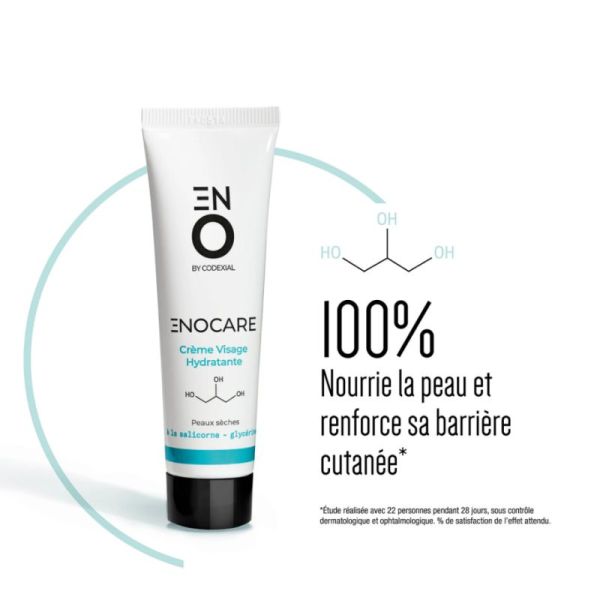 ENOCARE CREME VISAGE HYDRATANTE 30ml - Peaux Sèches - Visage, Contour des Yeux, Cou, Décolleté