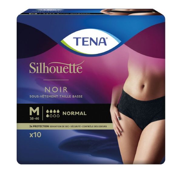 TENA SILHOUETTE Normal Noir - Sous Vêtement/Culotte Absorbant Femme